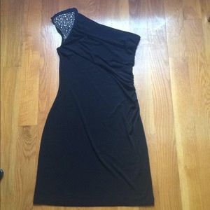 Beaded One Shoulder Dress